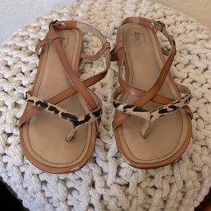 Brown Leather Bass Sandals
